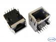 1x1 PoE Magnetic RJ45 Connector for 10/100 Base-T