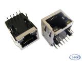 1x1 PoE Magnetic RJ45 Connector for 10/100 Base-T