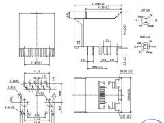 Single Port Vertical RJ45 Jack for Gigabit Ethernet