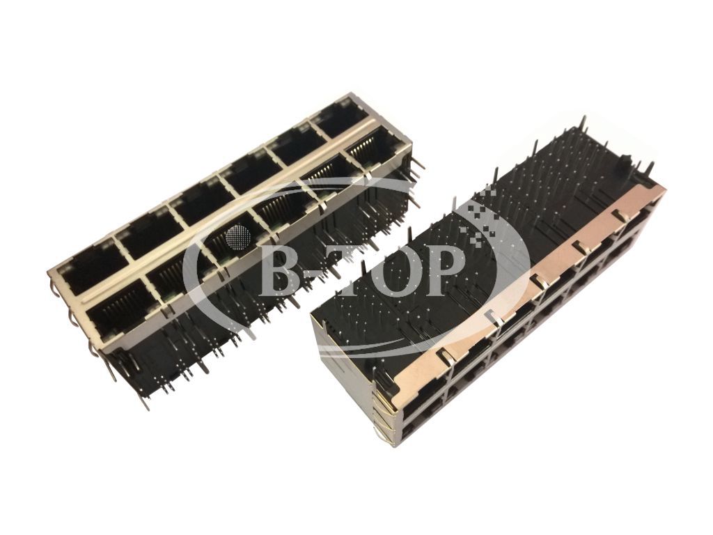 ジャック☆ 2*6 12 Ports RJ45 MagJack with Gigabit Transformer - 2xN